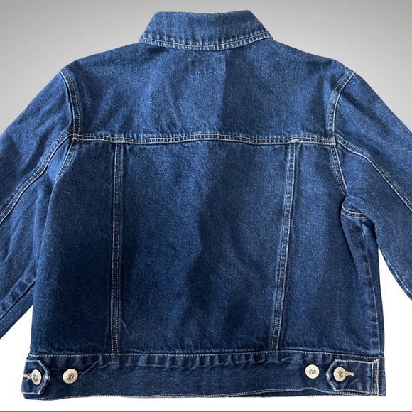 Anchor Dark Blue Denim Jacket Button Up Front - Picture 4 of 12